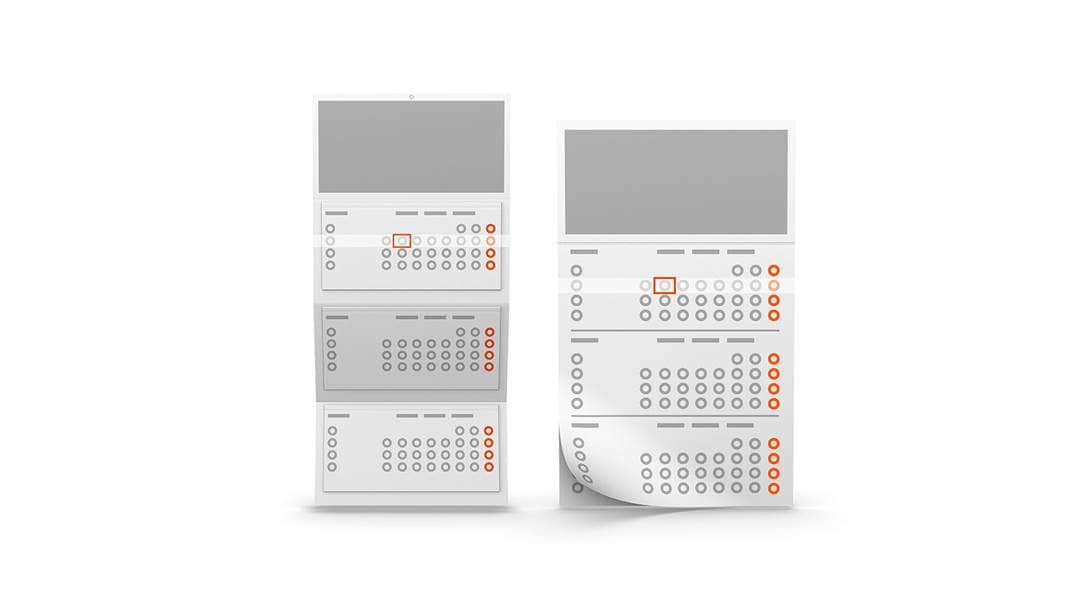 Calendari trittici e quadrittici con colori abbinati