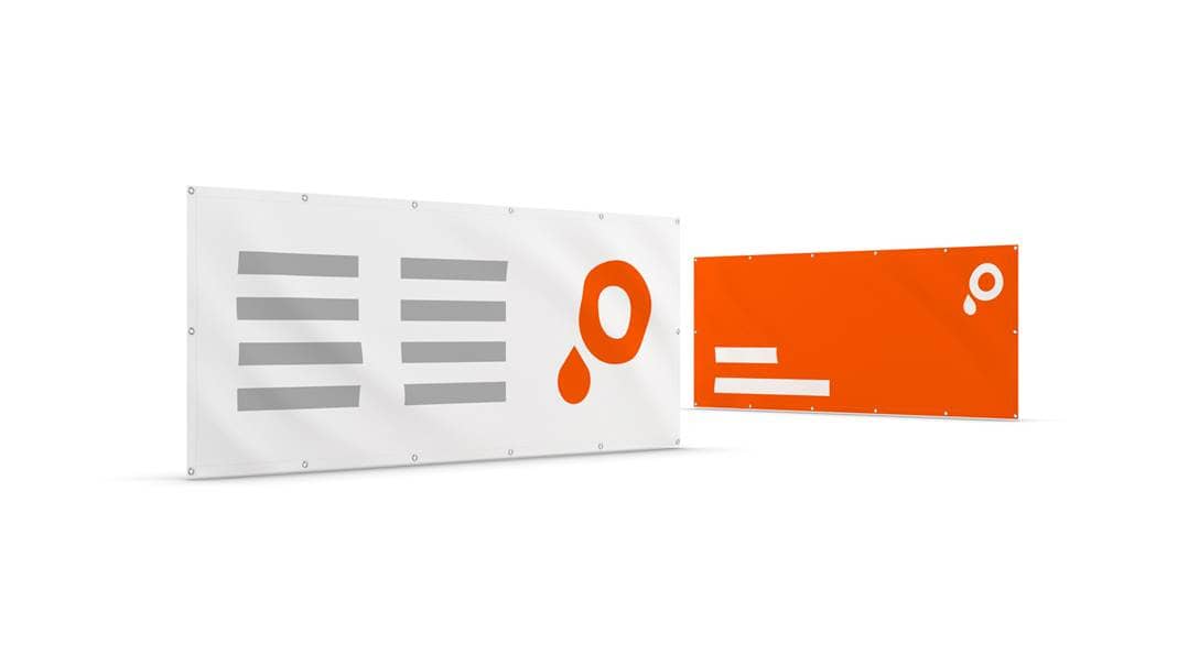 Gamma banner in tessuto