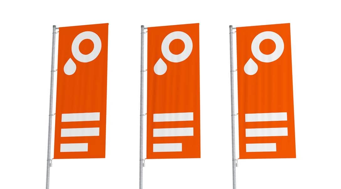 Immagine bandiere per asta con braccio orizzontale