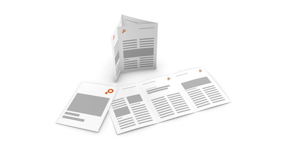 Immagine pieghevoli a portafoglio da 6 facciate in verticale