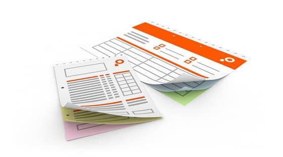 Immagine carta copiativa con linea di perforazione