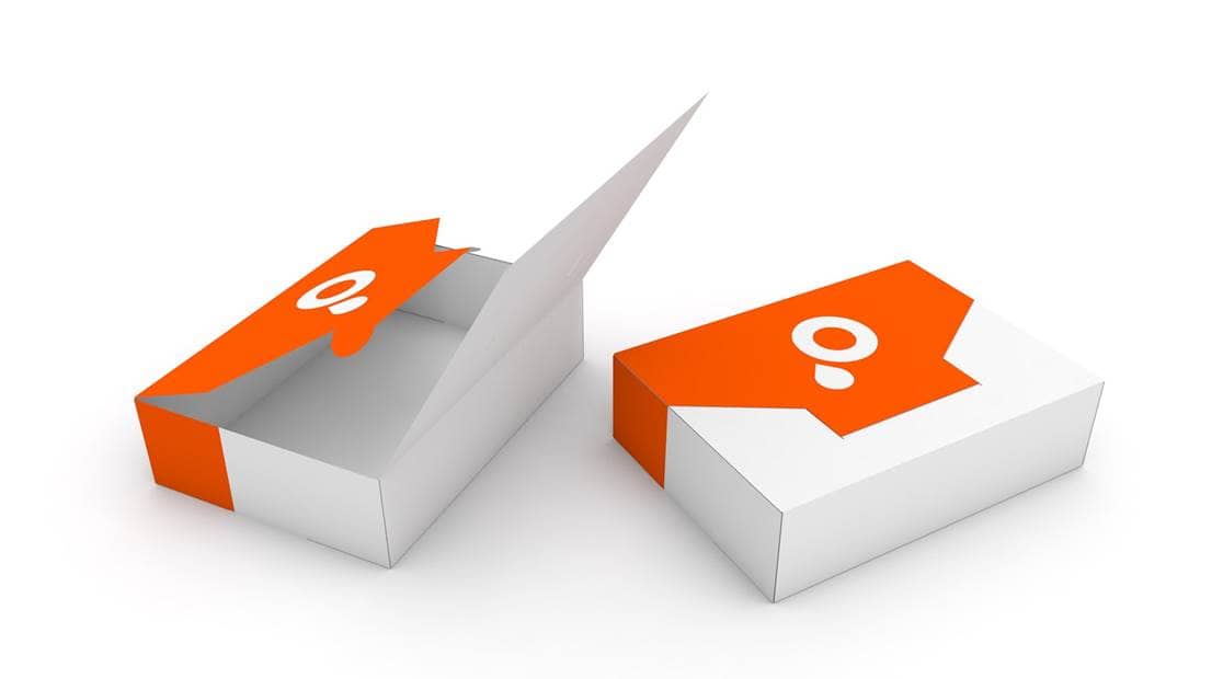 Immagine astuccio pieghevole con coperchio ad innesto