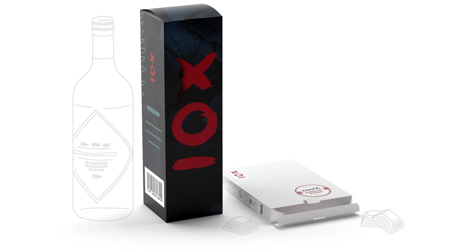 Astuccio con coperchio ad incastro