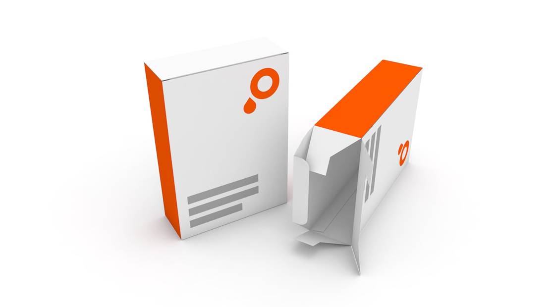 Immagine packaging con fondo a scatto