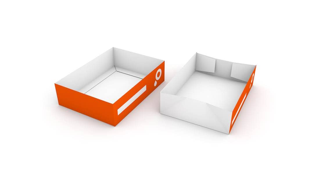 Immagine scatole a vassoio