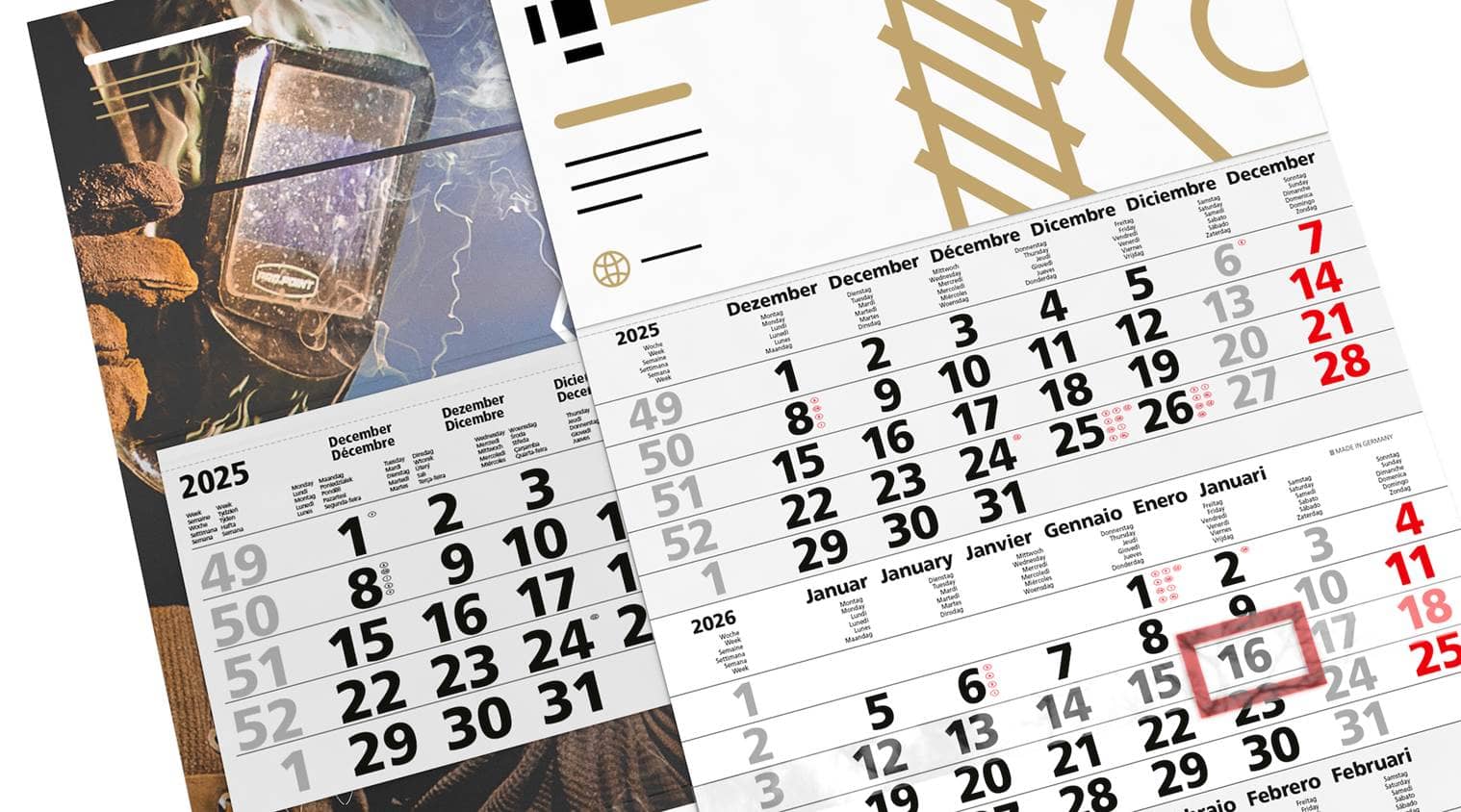 Calendario e cursore segnagiorno