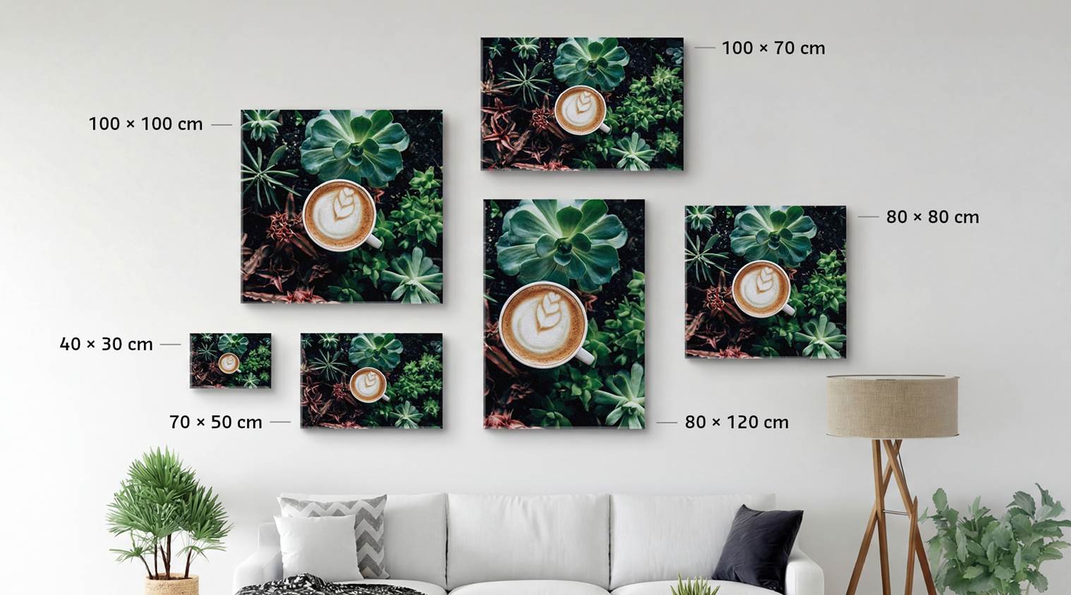 Formati diversi per ogni parete