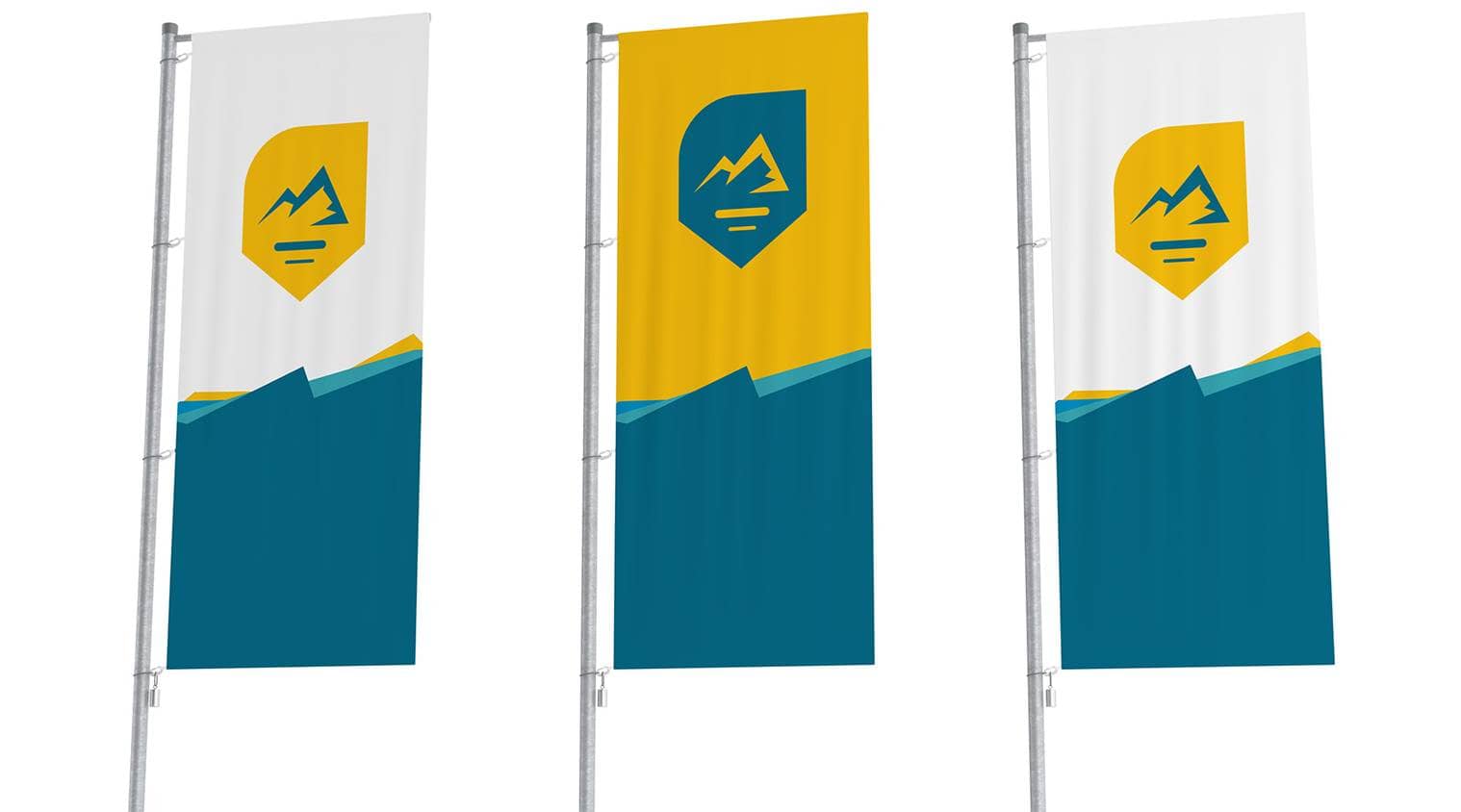 Bandiere per asta con braccio orrizontale