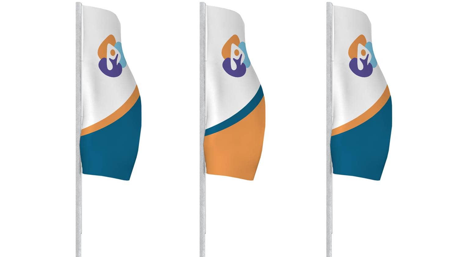 Bandiere per asta senza braccio orrizontale