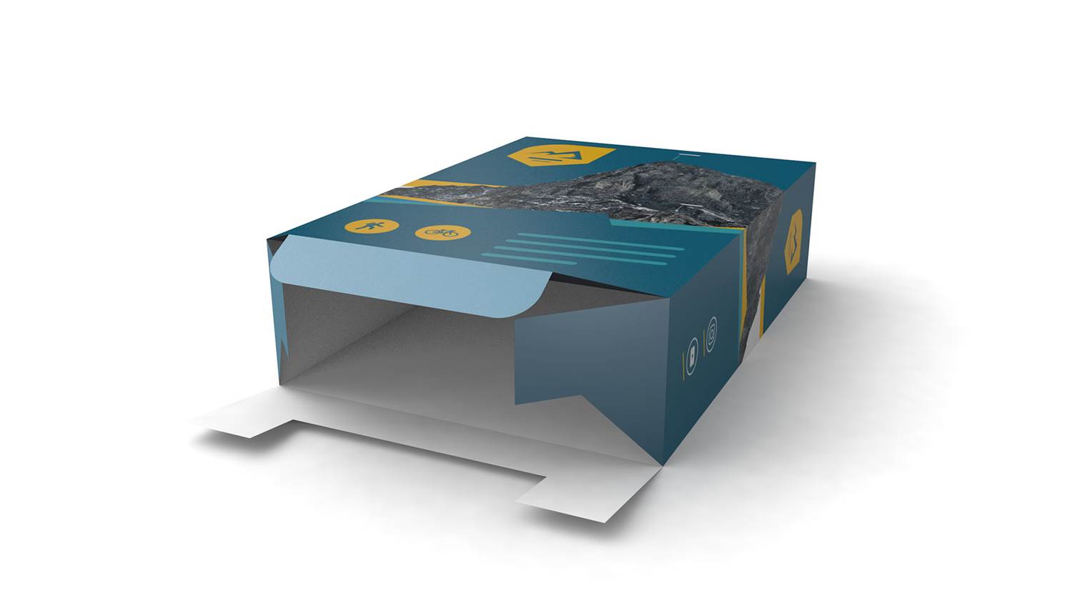 Astuccio pieghevole con fondo a scatto