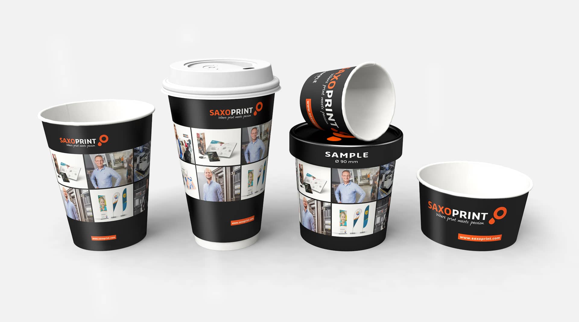 Campionario dei bicchieri di carta