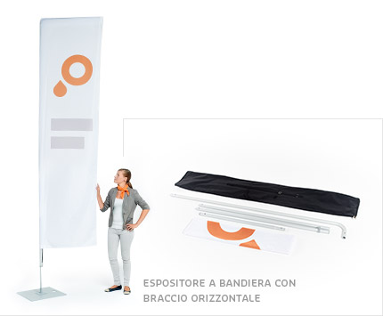 Beachflag con braccio orizzontale e accessori